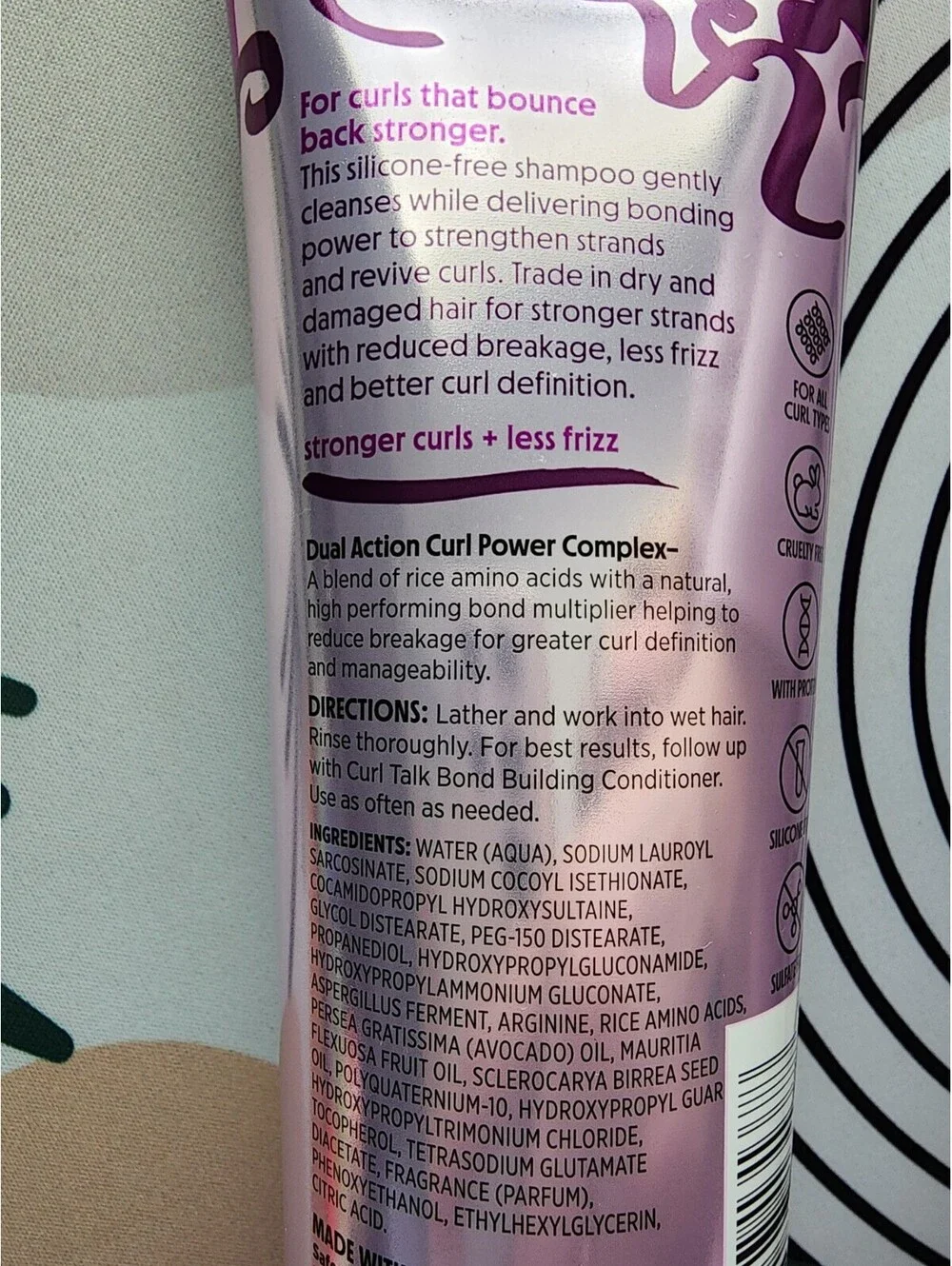 Not Your Mother's Bond Building Curl Talk Shampoo for Stronger Curls 8 oz
